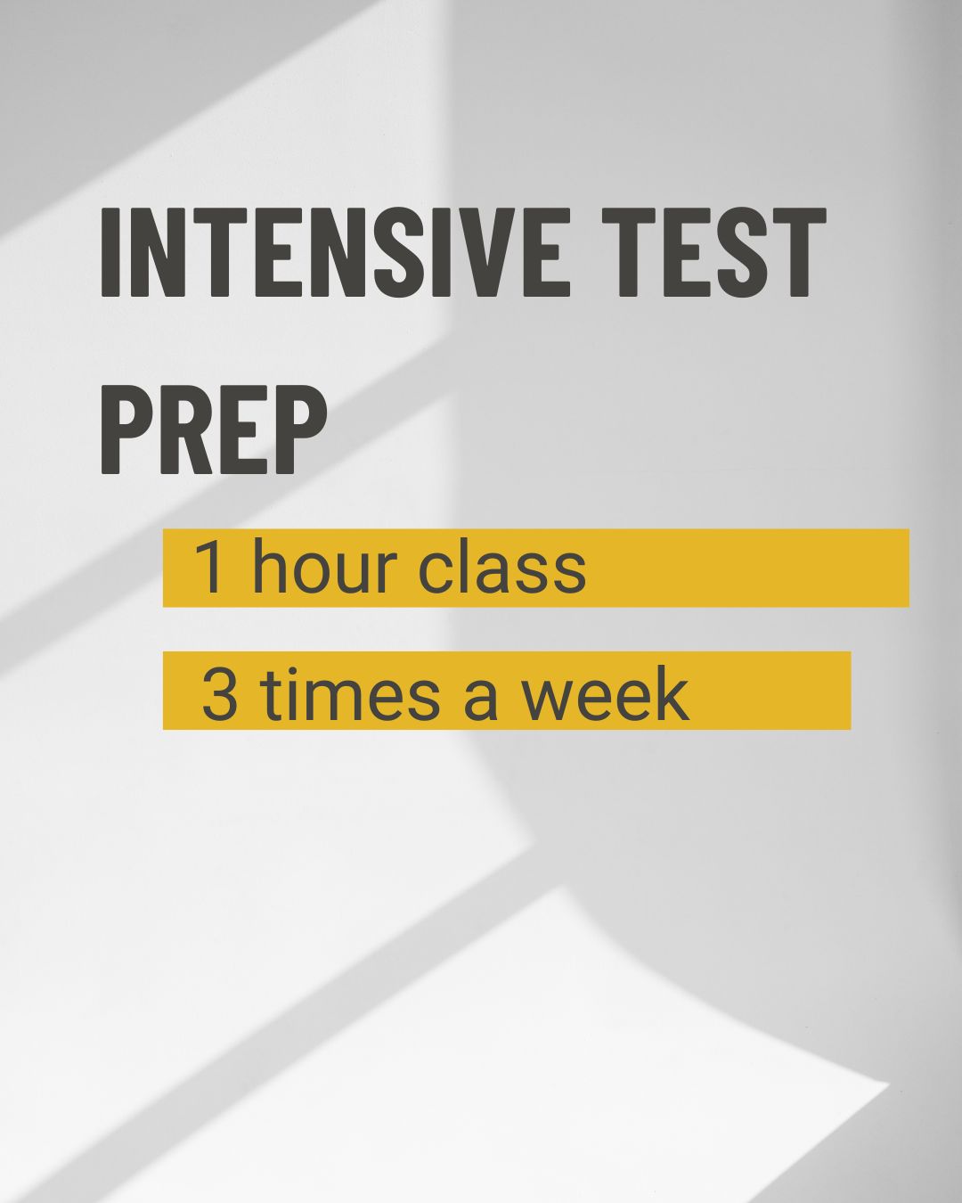 Intensive Test Prep